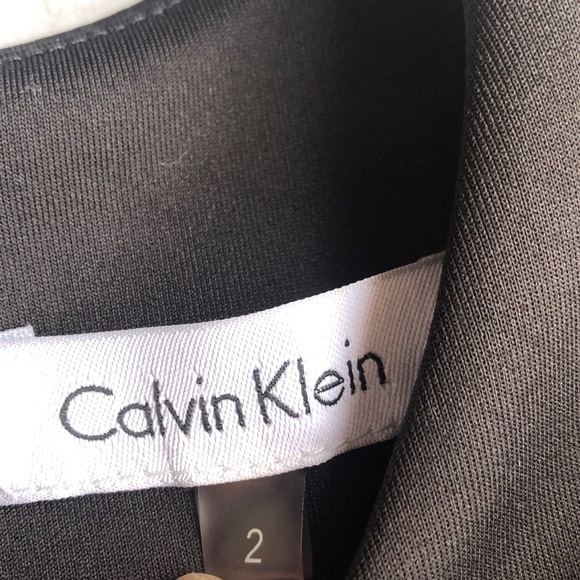 Calvin Klein black sleeveless dress with gold zipper over chest size 2 - Picture 8 of 10